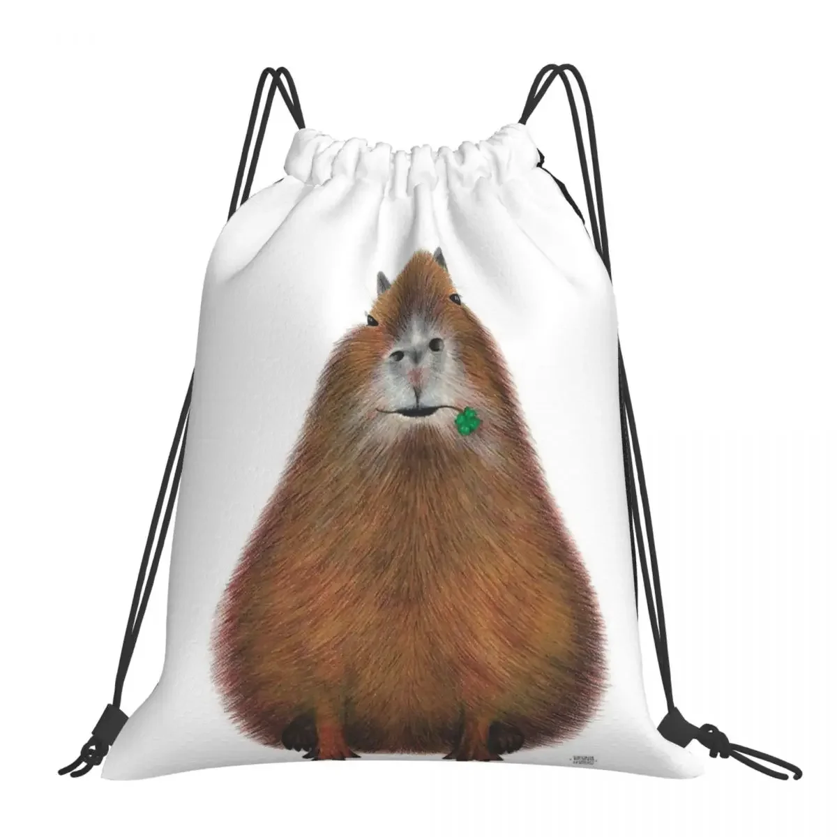 

Capybara High Quality, Hand Made Backpacks Drawstring Bags Drawstring Bundle Pocket Sports Bag BookBag For Travel Students