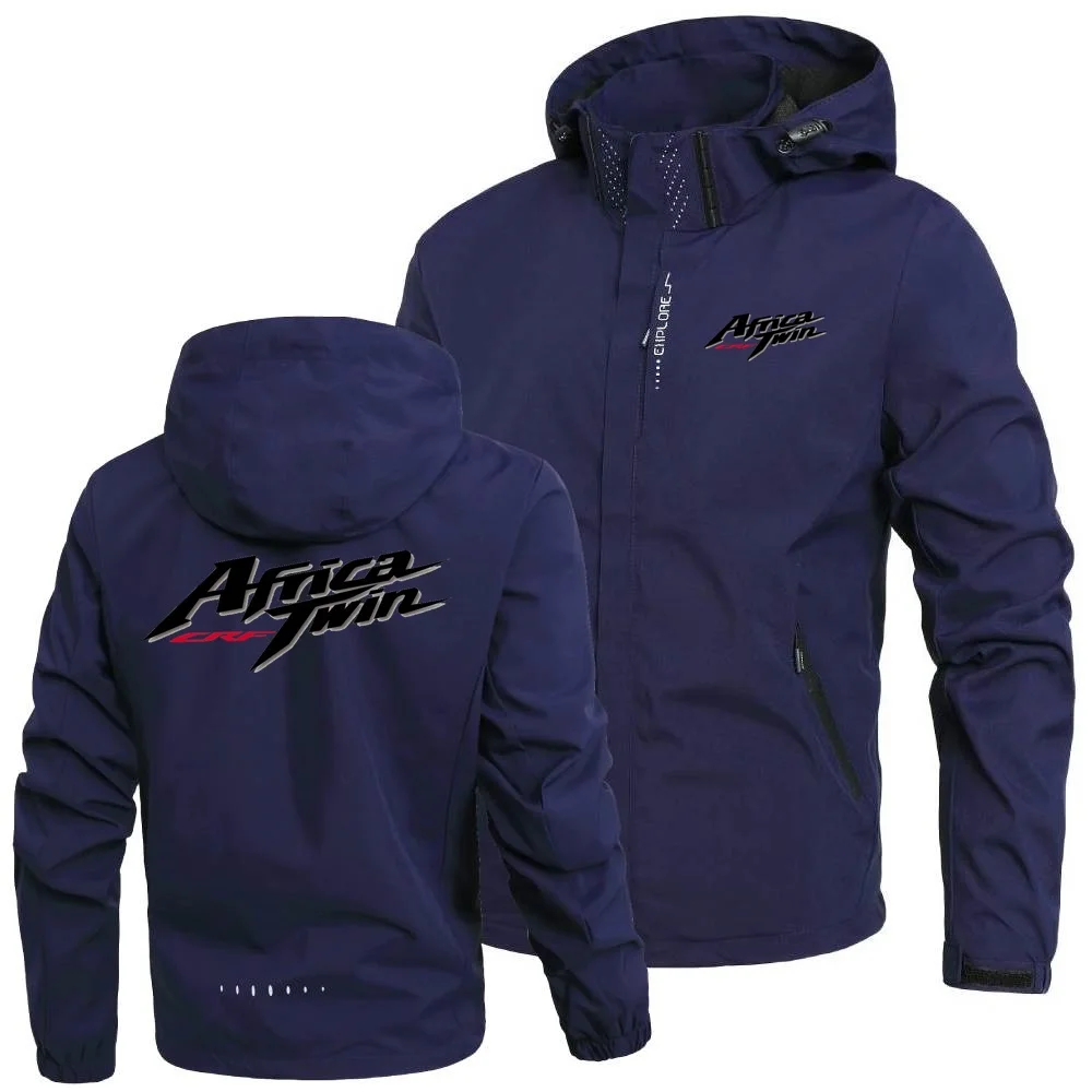 Africa Twin Crf Windproof Waterproof Rain Jacket Hooded Shell Camping Hiking Climbing Outwear Motorcycles Mens Windbreaker Coats 5