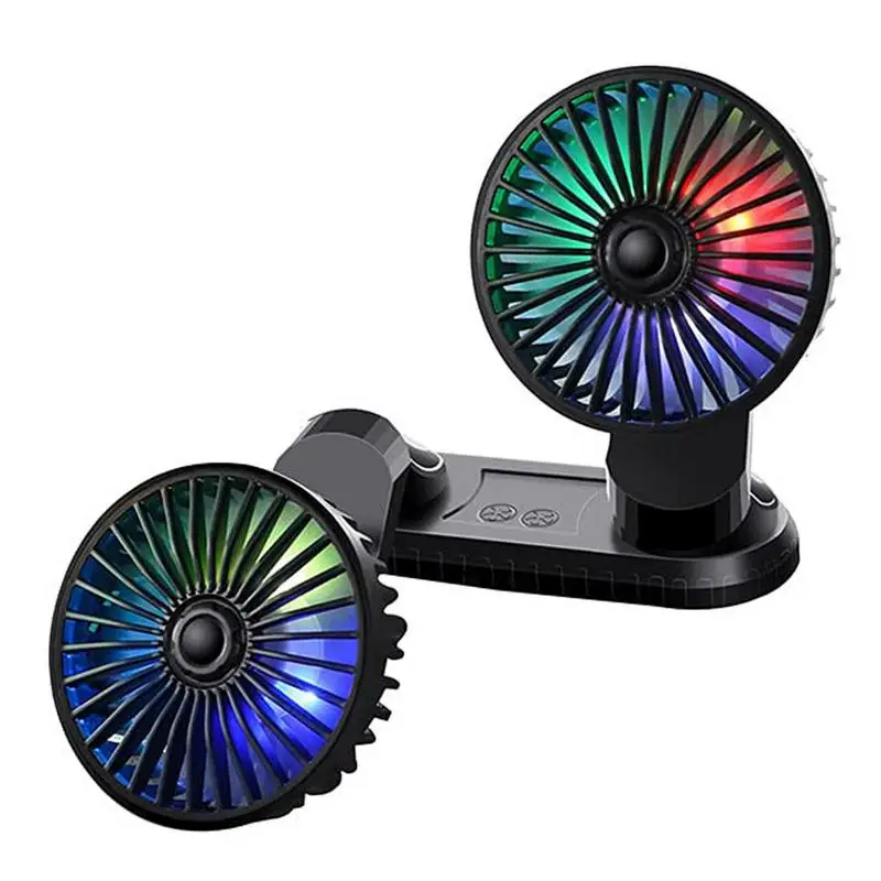 

Автомобильный вентилятор с двойной головкой, вращающийся на 360 градусов, автомобильный охлаждающий вентилятор, портативные электрические автомобильные вентиляторы для приборной панели автомобиля, грузовика, фургона, внедорожника, домов на колесах