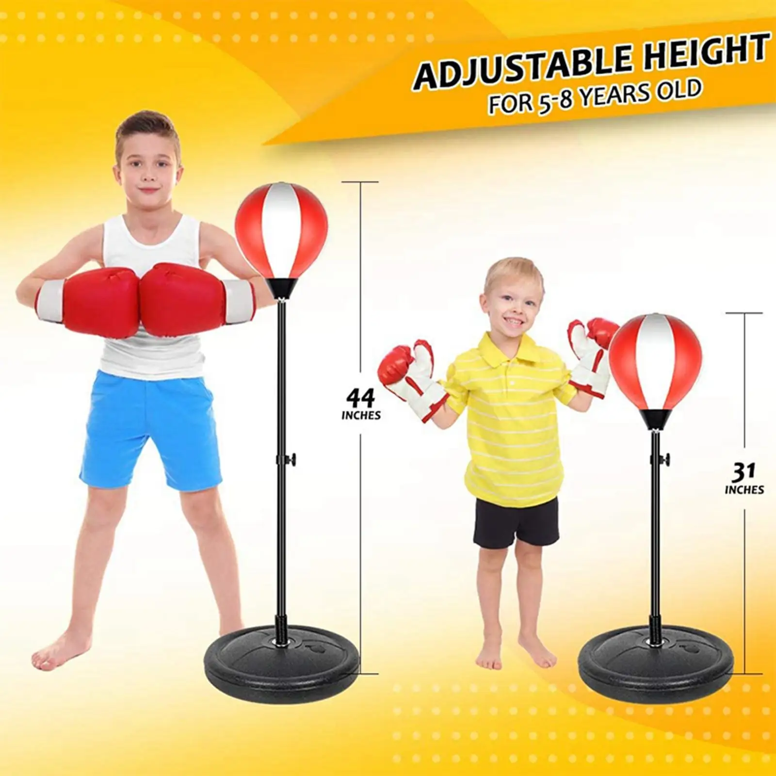 Punching Bag for Kids Speed Easy to Assemble Inflatable for Gift Junior Boys