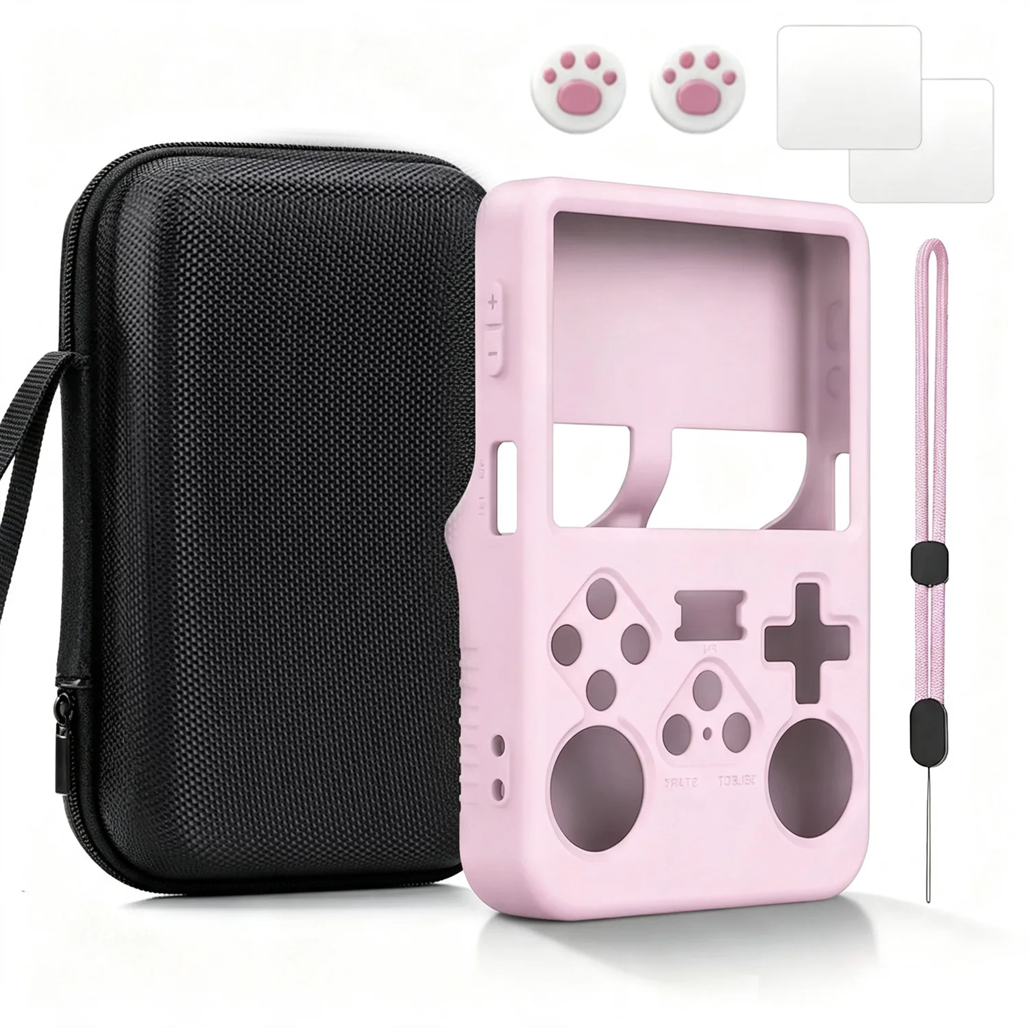 Enhanced Gaming Console Accessories: Portable Storage Bag with Silicone Protective Case and Screen Shield Kit
