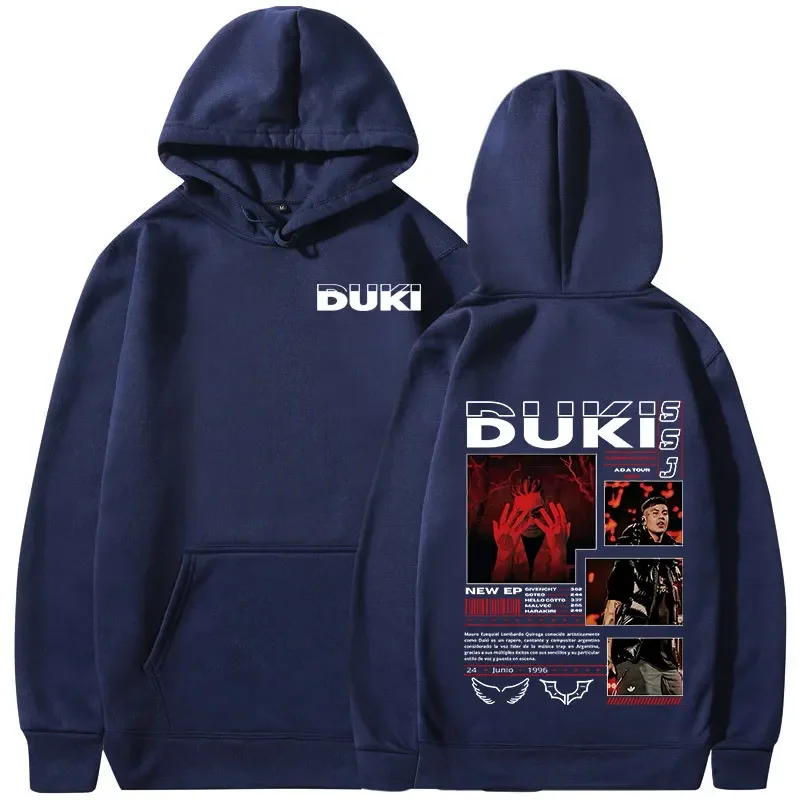 Rapper Duki ADA Tour Merch Hoodies Men's Women Clothing Fashion Hip Hop Oversized Hooded Sweatshirts Casual Long Sleeve Pullover 2