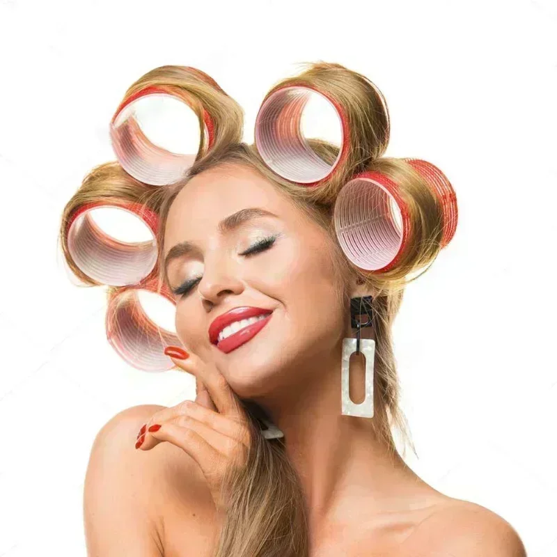 Hair Rollers Self Grip Hook Hair Curlers Heatless Roller Salon Dressing Curlers Jumbo Size Sticky Styling Tools