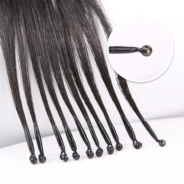 8D Nano Ring 100% Virgin Human Hair Micro Links Micro beads Hair