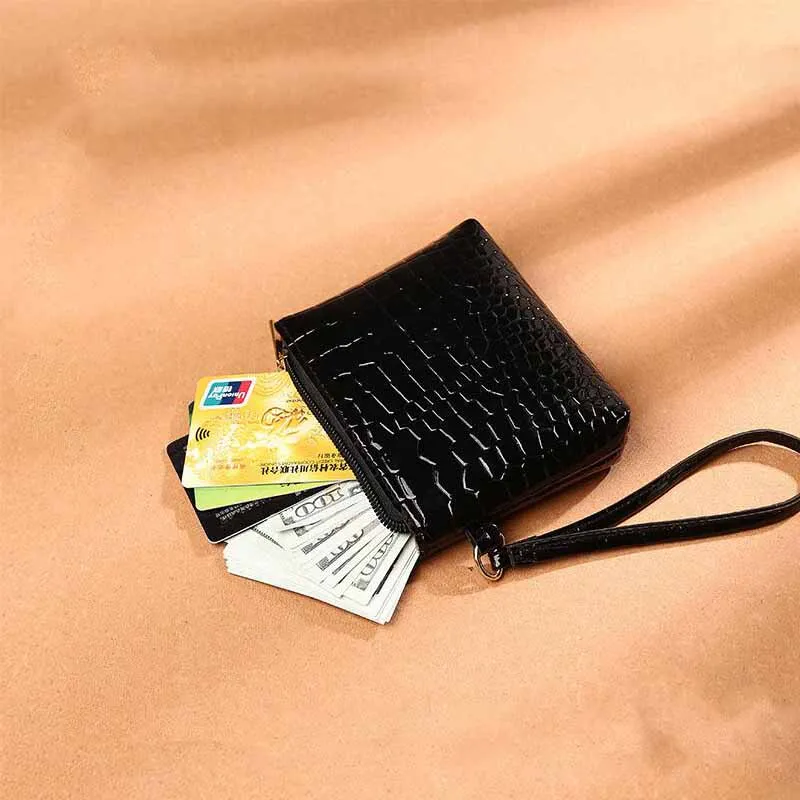 Mini Women's Purse Coin Holder Wallet Money Bags Leather Coin Key Card Wallet Zipper Change Case Purses Holder Small Pouch 1PCS