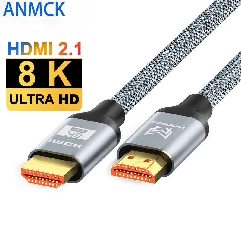 Generic Câble HDMI 2.1 8K/60Hz, Câble HD 2M, 48Gbps, Pour USB, HUB, PS5,  TV, Ordinateur, STB, Moniteur-Noir - Prix pas cher