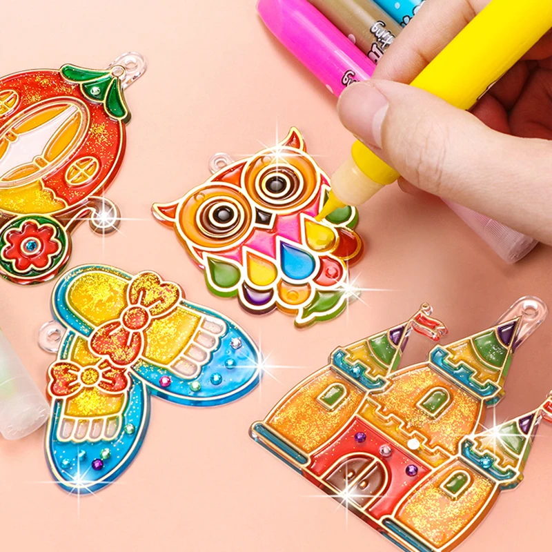 Kids Craft Kits Children Crystal Cartoon Painting Stickers Art Kit