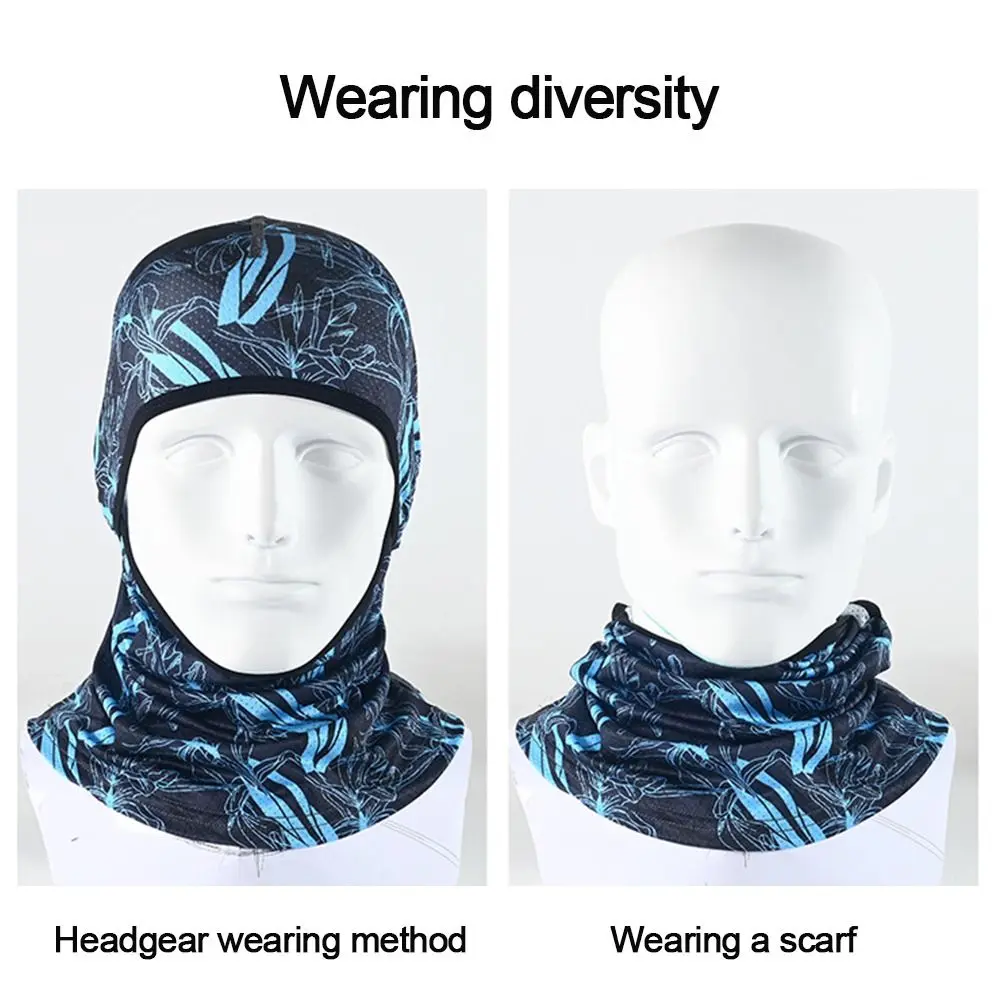 Men's Caps Cycling Balaclava Full Face Ski Mask Bicycle Hat Windproof Breathable Anti-UV Motocross Motorcycle Helmet Liner Hats 3