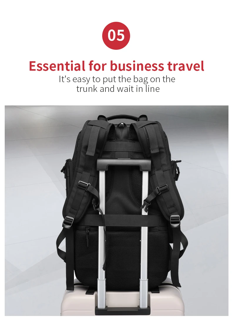 Neouo Multi Pocket Large Travel Laptop Backpack Trolley Sleeve
