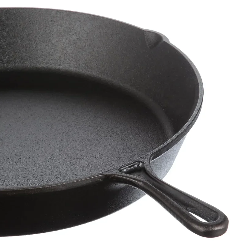 Ozark Trail 3 Piece Cast Iron Skillet Set, Pre-seasoned (8, 10.5, 12)