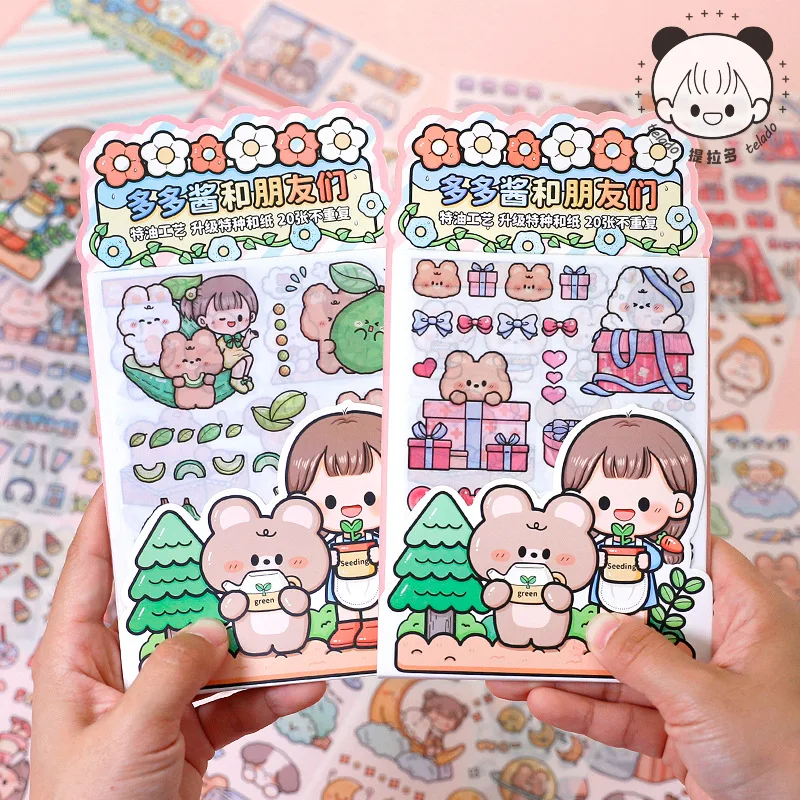 50pcs/1lot kawaii Stationery Stickers small mochi Diary Planner