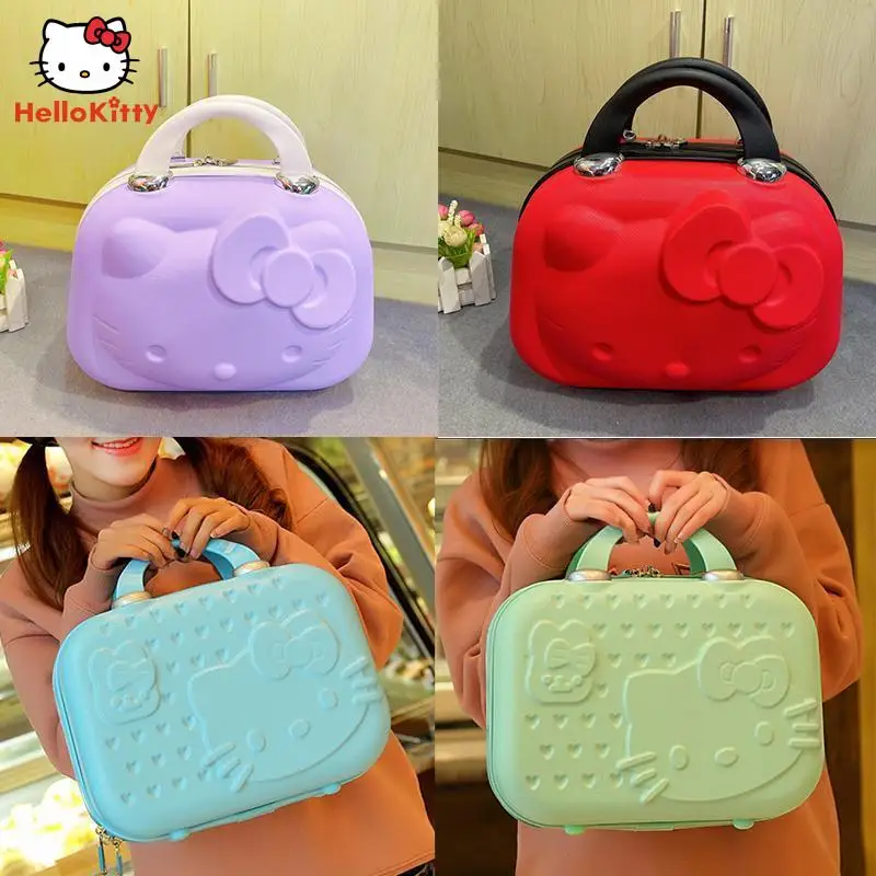 

Hello Kittys Girl Cartoon Cosmetic Case Sanrios High Capacity Fashion Portable Travel Water Proof Wear-Resistant Suitcase Gift