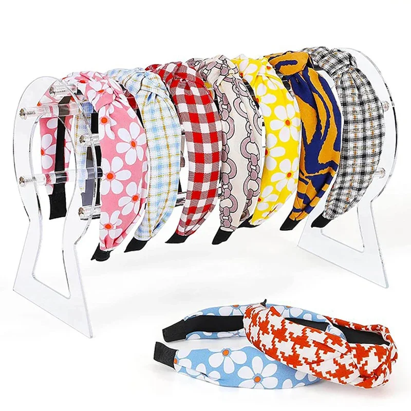 ncmama Acrylic Headband Holder For Women Girls Transparent Detachable Hairbands Organizer Hair Hoop Storage Rack Display Stand