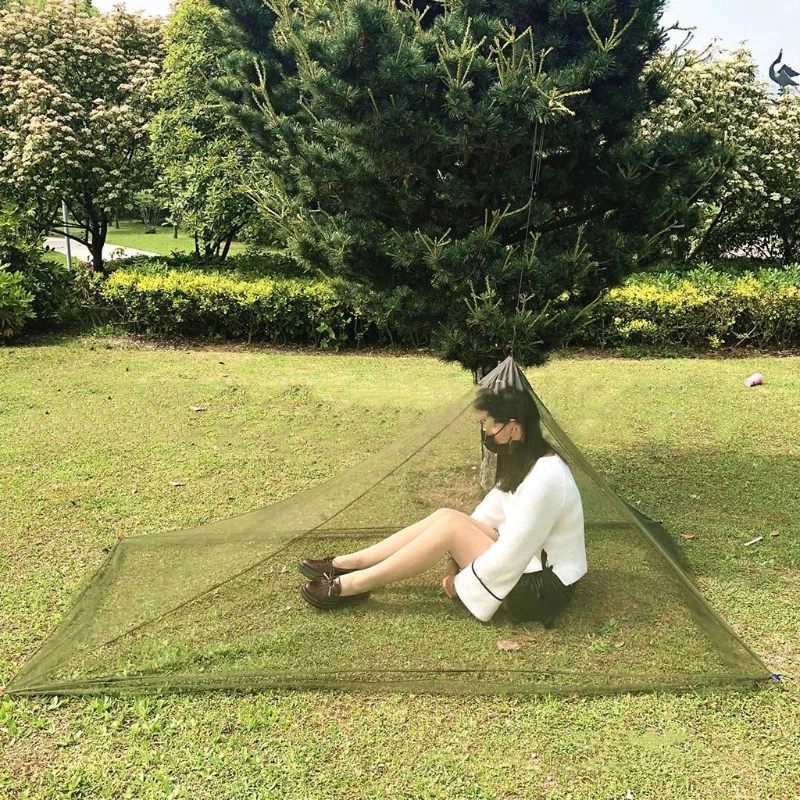 경량 야외 캠핑 모기 그물 휴대용 모기 텐트 잠자는 버그 그물 접이식 야외 메쉬 텐트