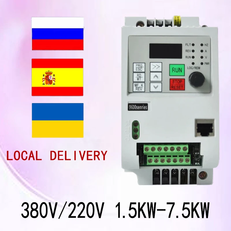 

VFD Variable Frequency Drive Inverter 2.2kW,4kW,5.5kW 380V 3Phase Input; 220V 1-Phase Inverter Converter 1.5kW Vector Vontrol