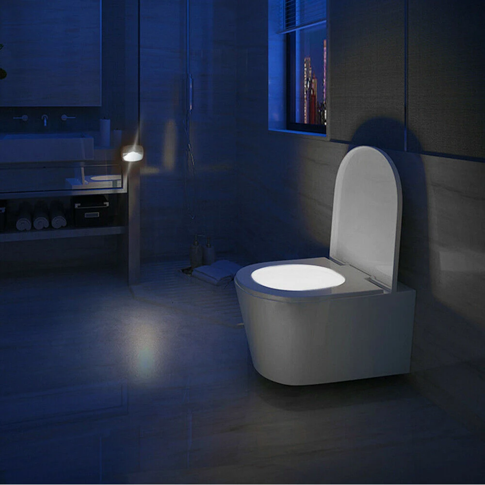 2PCS LED Motion Sensor PIR Night Light Cordless Battery Powered Closet Stair Light - 4