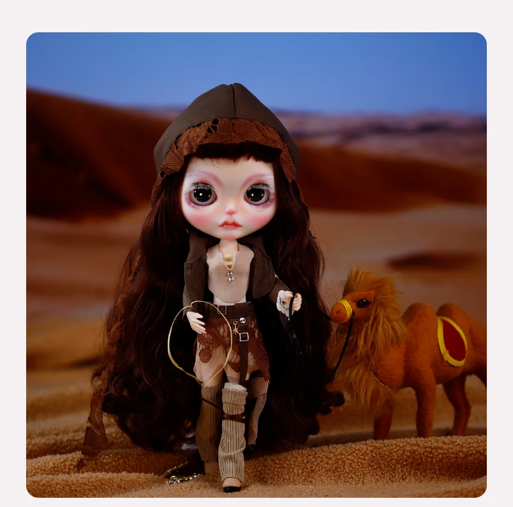 Esther - Premium Custom Neo Blythe Doll with Ginger Hair, White Skin & Matte Cute Face 12