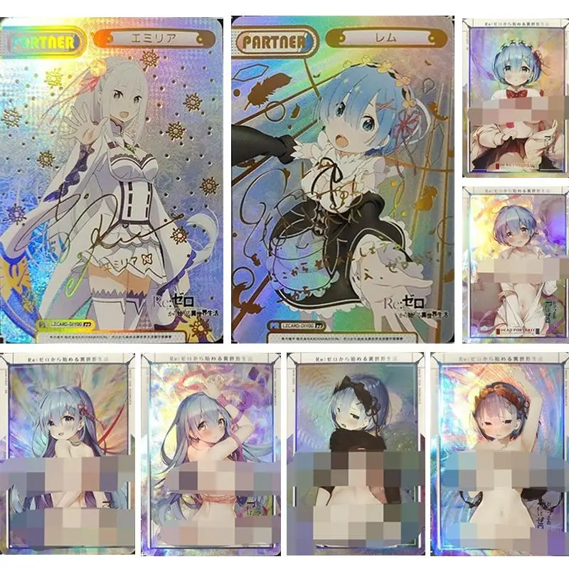 

Anime Re:Life in a different world from zero Emilia Rem collection card Children's toys Board game card Christmas birthday gift