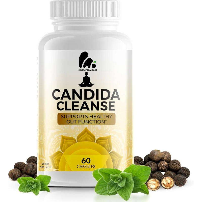 Candida Cleanse Capsules (60 capsules) Intestinal Colonic Support Contains Oriole Leaves Wormwood Black walnut bitter acid