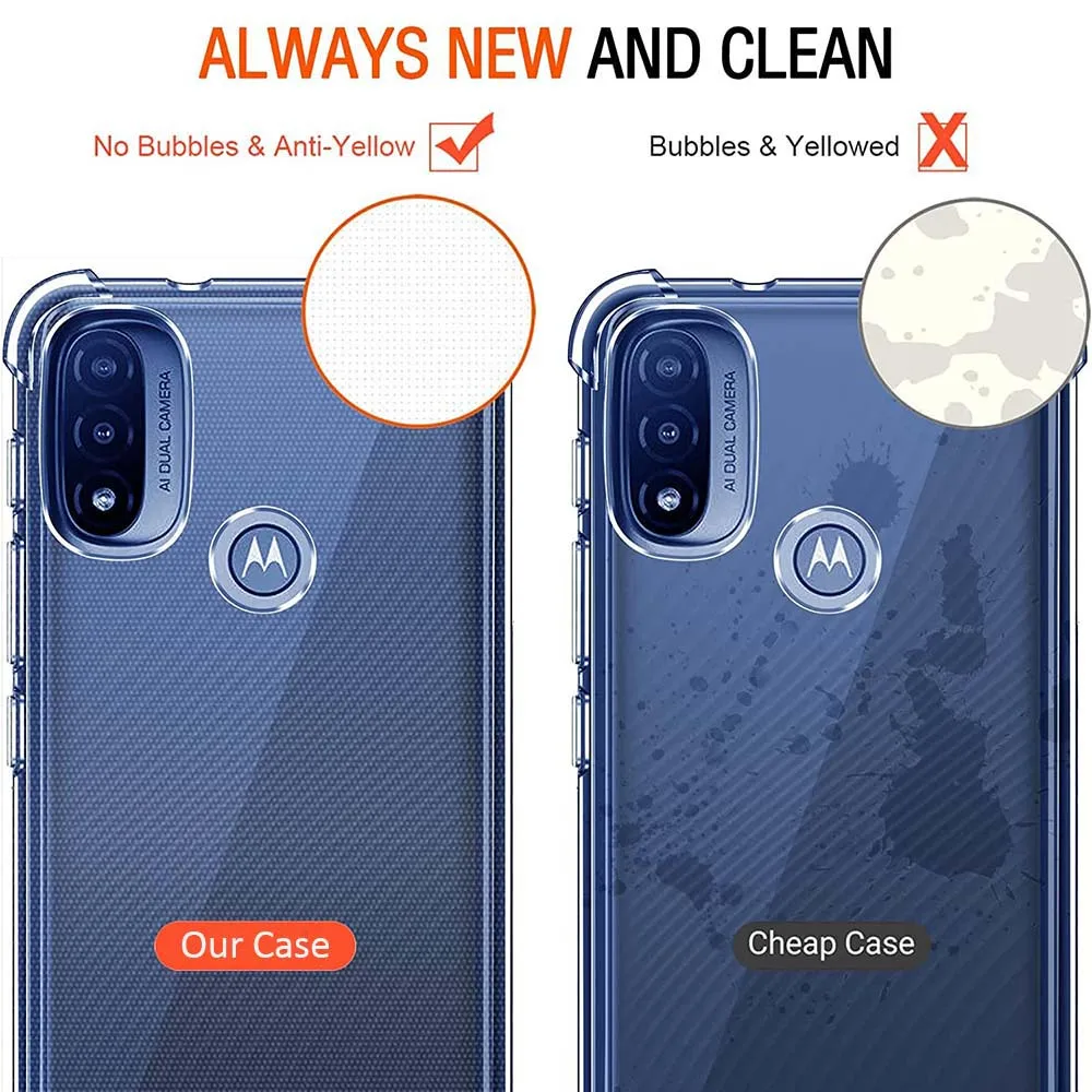1.5MM Thick Air-Bag Phone Case For Motorola Moto E20 E30 E40 E22 E22i E22s E32 E32s E6 Play E6s E7 Plus E13 E7Power Cover