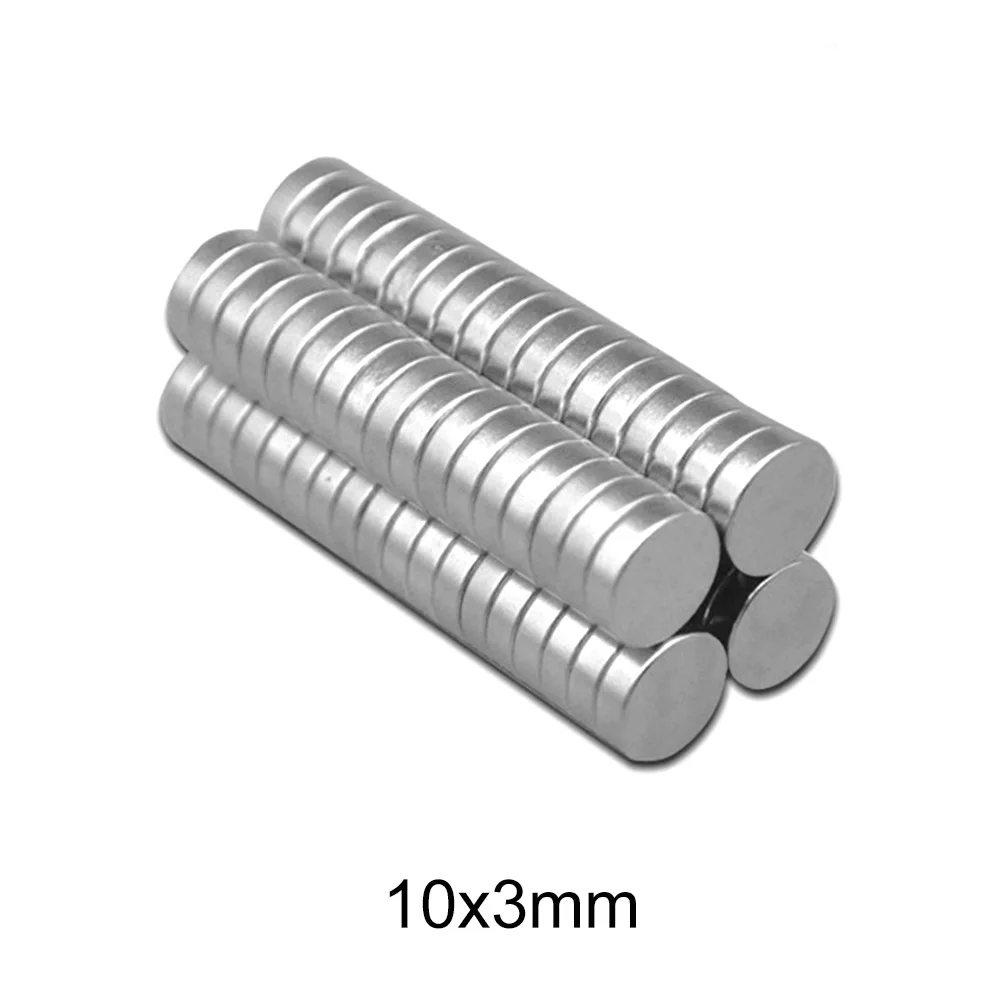 초강력 영구 NdFeB 원형 자석, 네오디뮴 자석, 10x3mm N35, 10x3mm, 20 개, 50 개, 100 개, 200 개, 300 개