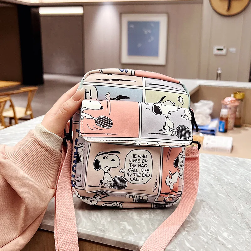 

Kawaii Anime Cartoon Series Snoopy New Versatile Women's Bag Cartoon One Shoulder Crossbody Phone Bag Cute Mini Student Gift