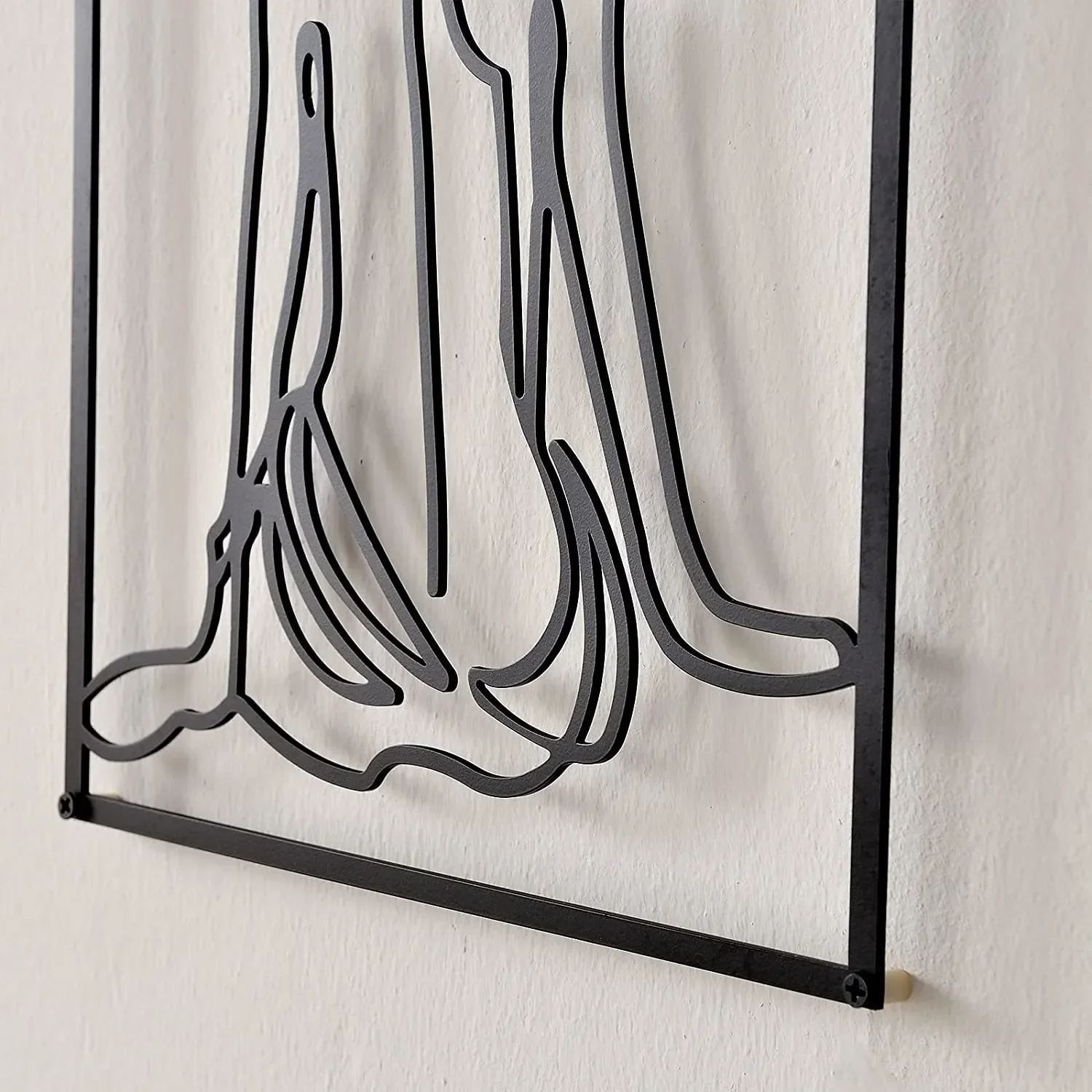 Nordic Abstract Female Line Iron Wall Hanging Decor Ornament Sexy Woman Silhouette Metal Pendant Art Living Room Home Decor 5