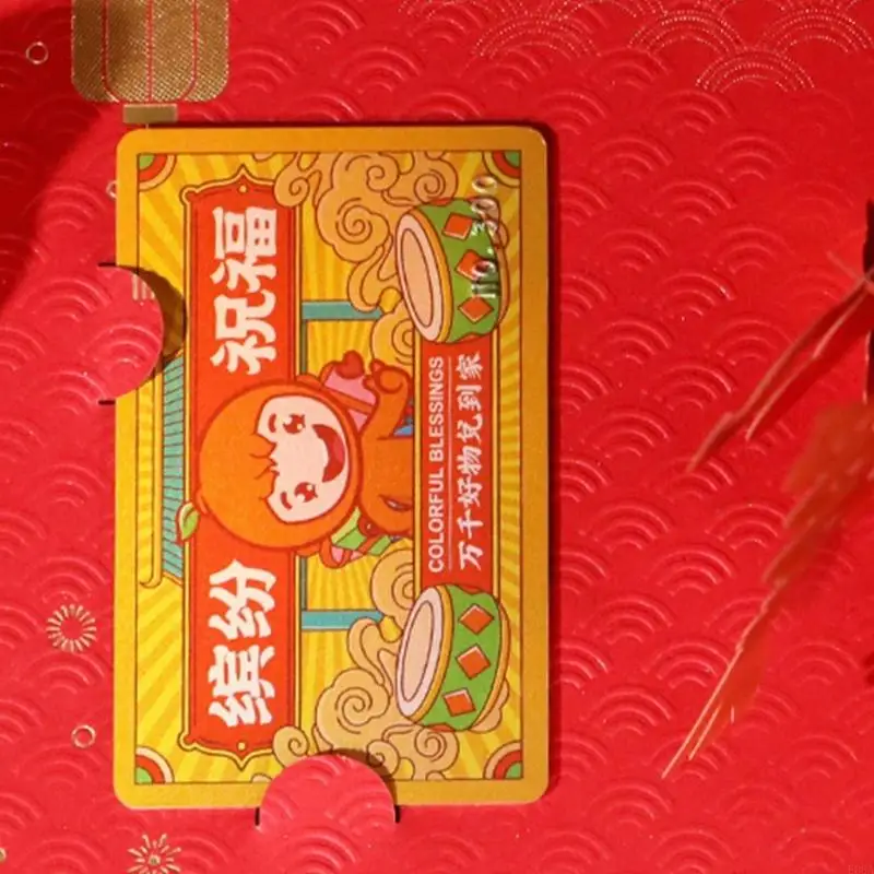 E06A Year Of The Snake Card 3D Chinese New Year Greeting Card for Festival Occasion