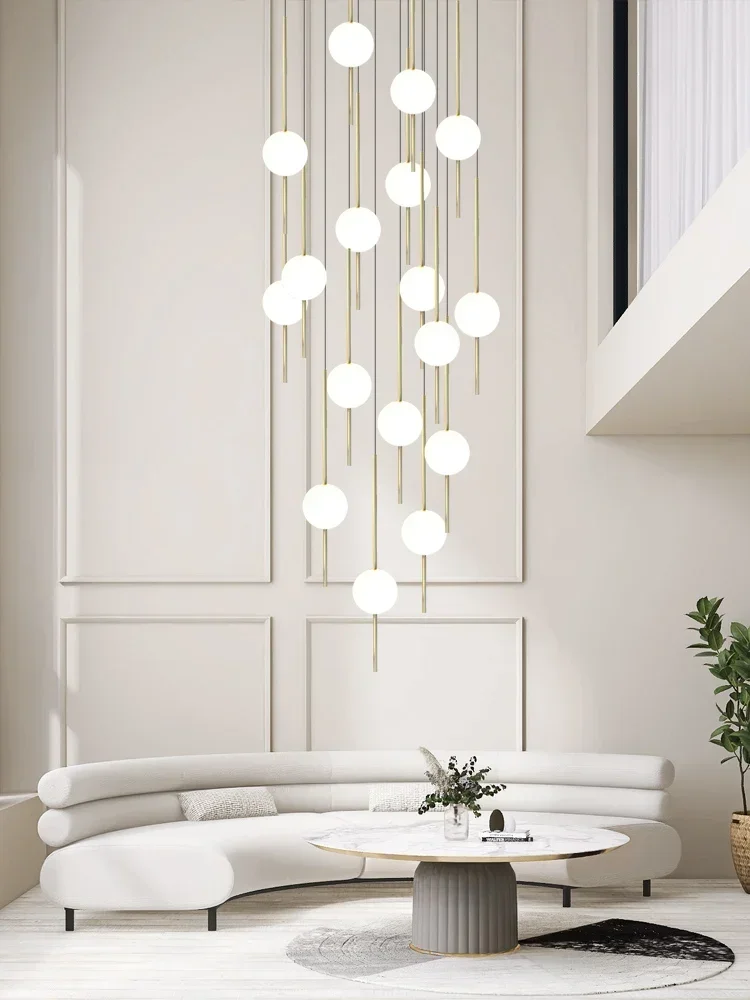 Living Room Modern LED Lighting Staircase Pendant Lamp High-rise Droplight Villa Stair Chandelier Duplex Building Hanging Lights pendant lights pendant lamp chandelier lighting