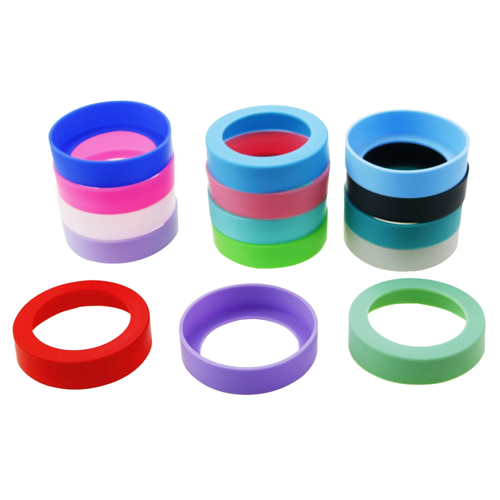 1Pcs 7,5 CM Silikon Tasse Untere Abdeckung Anti-skid Wasser Tasse Schutzhülle Unten Unterstützung Anti Verbrühen Runde Tasse Abdeckung Tasse Pad – Detail 10
