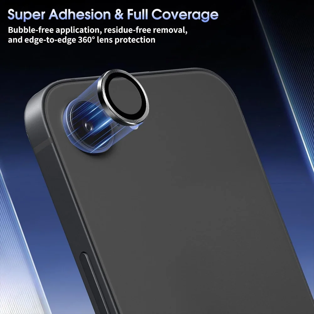 3D Metal Lens Glass Ring Camera Protector Case Cover