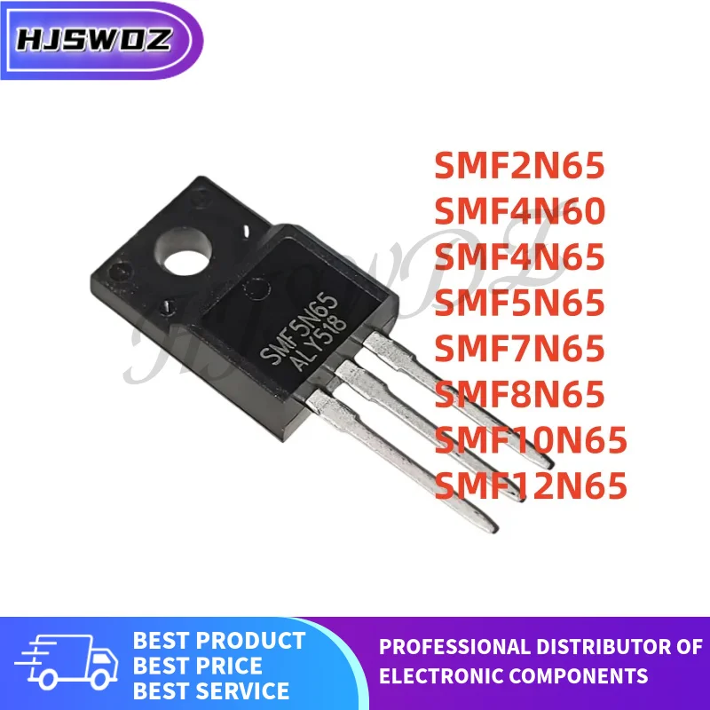 10pcs Enhanced Power MOSFET Pack - TO-220F Package