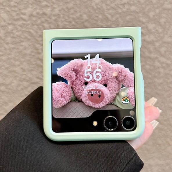 Korean Cute Pure Color Big Screen Liquid Phone Case - Stylish Girl Gift Bumper Cover