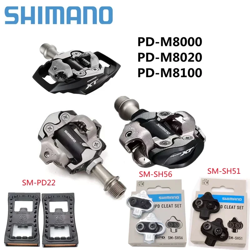 

SHIMANO PD-M8100/M8000/M8020 DEORE XT Pedals Self-Locking SPD Pedals MTB Components Mountain Bike Parts with box with SM-SH51