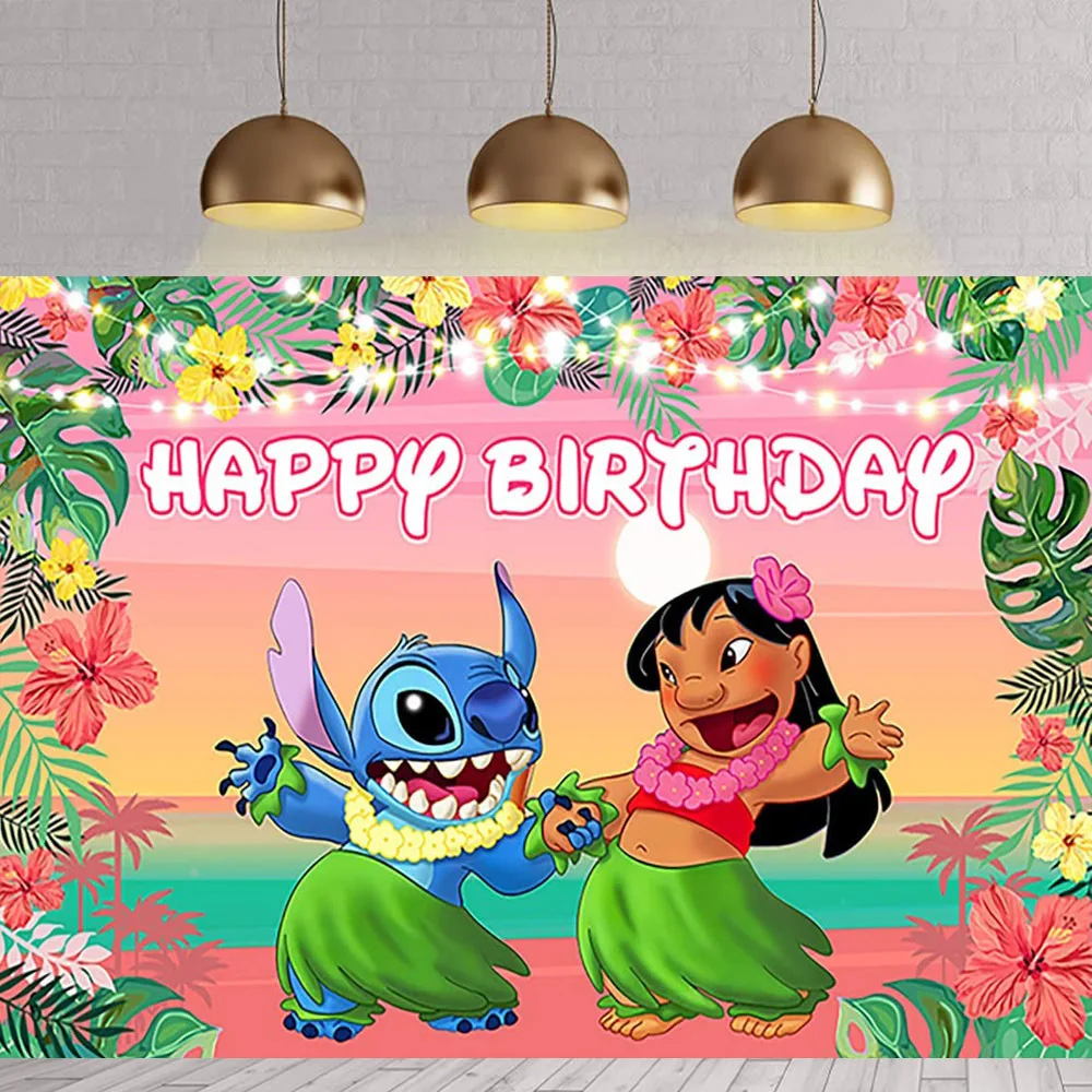 

Фон для фотосъемки с изображением летней гавайской алохи для вечеринки в честь Дня Рождения Лило и Ститч баннер для вечеринки декор тропический фон для фотосъемки в честь будущей мамы