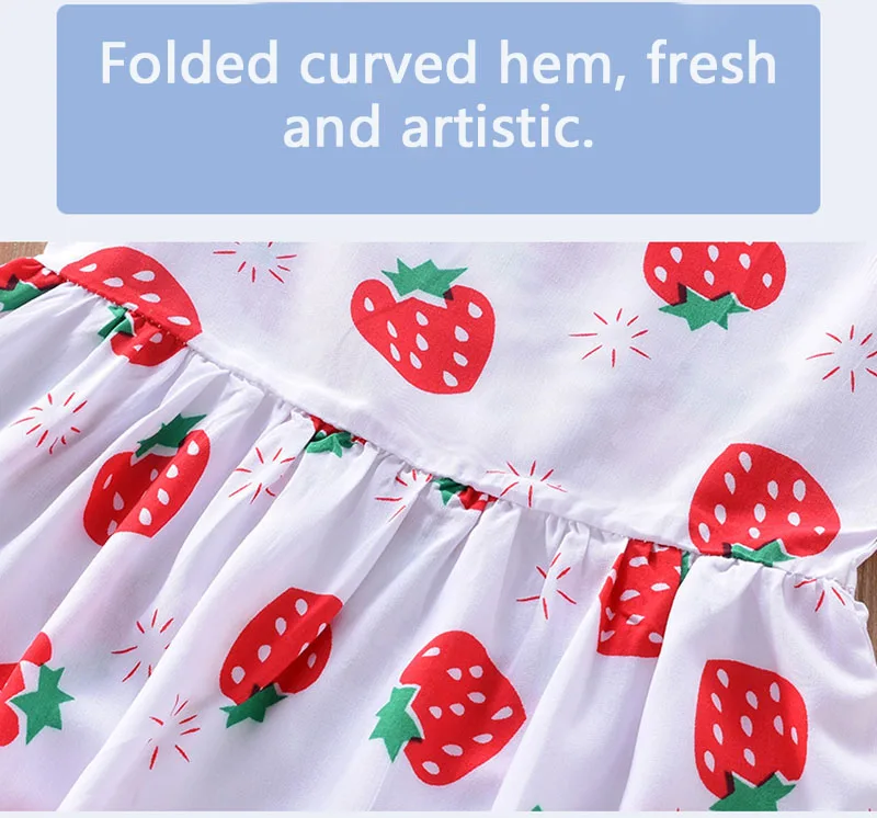 Kleider Sommer für ärmellose süße Print Prinzessin Party Mädchen Kleid Kinder Mädchen Mode Kleidung_voghion.com
