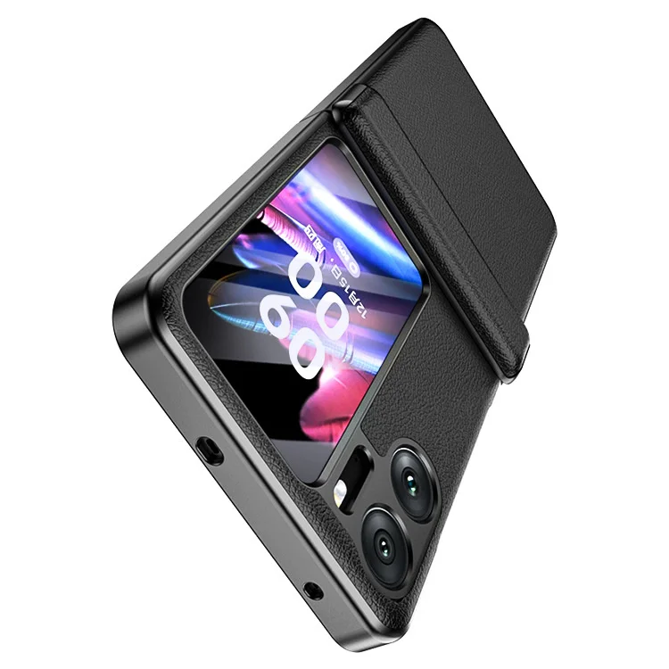 2023 Case For OPPO Find N2 Flip Case Pattern Litchi Skin real Leather Book Cover For OPPO Find N2 Flip Phone Case