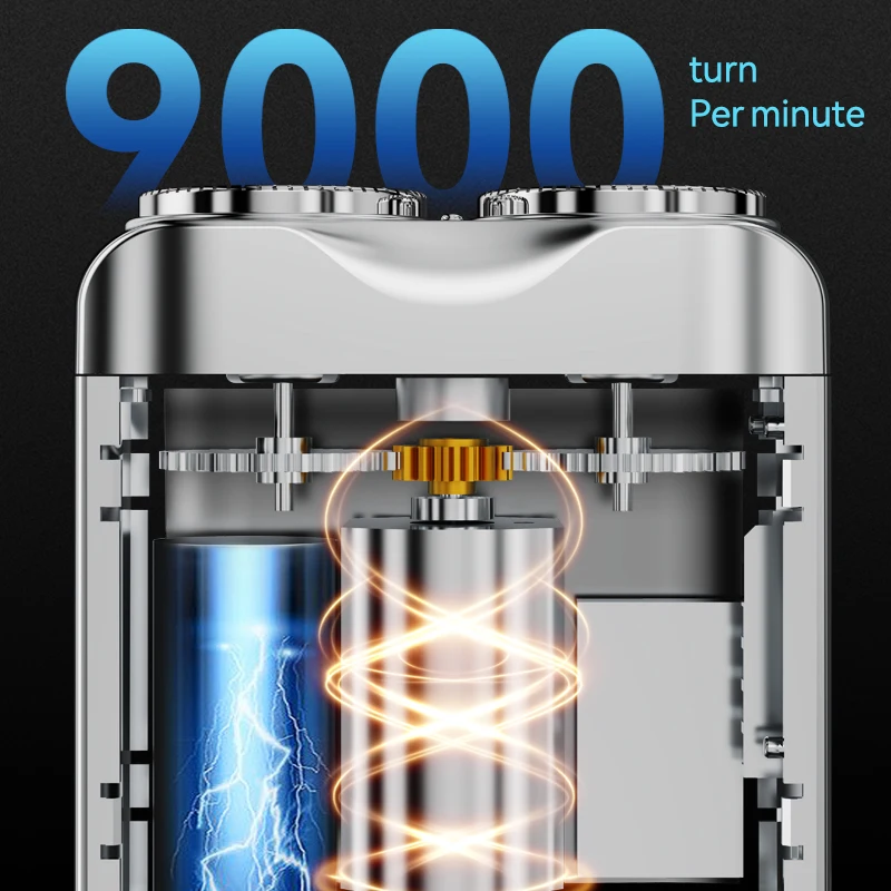 Xiaomi Electric Smart Shaver Digital Display Mini Dual Blade Rechargeable Shaver Household Car Shaver Powerful Men's Gift Shaver 5