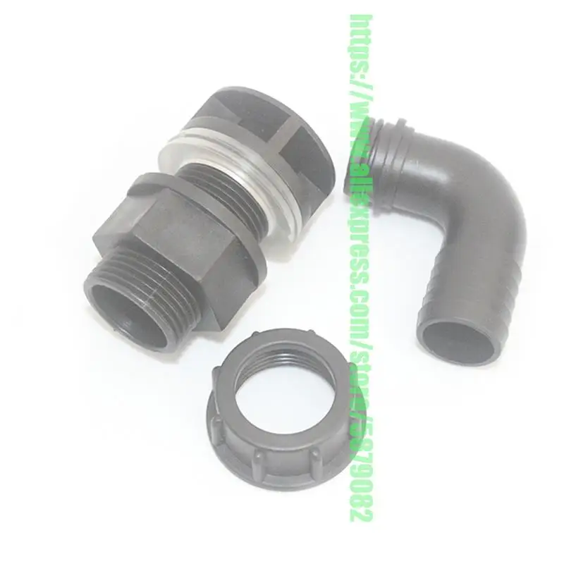 Water Tank Bulkhead Drainage Connectors Aquarium Bottom Filter Plastic Elbow Outlet Joint For Hard Pipe Soft Pipe 20mm/25mm