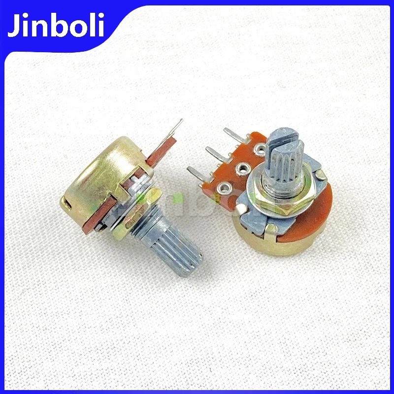 16-type 3Pins Single Potentiometer C500K Audio Amplifier pre-amplifier Adjustable Resistor 15MM Shaft Length 1PCS