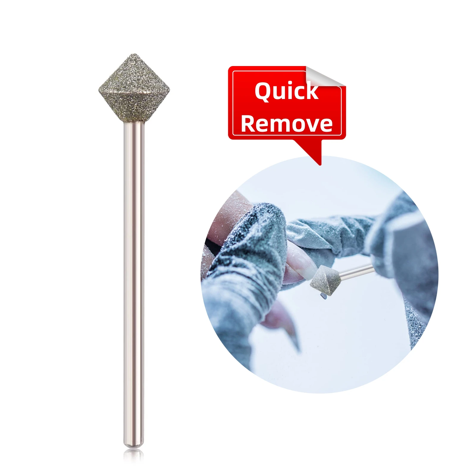 

8MM Nail Drill Bits French Manicure Diamond Efile Bit for Acrylic Gel Polish Remove Shaping Nails Accessories