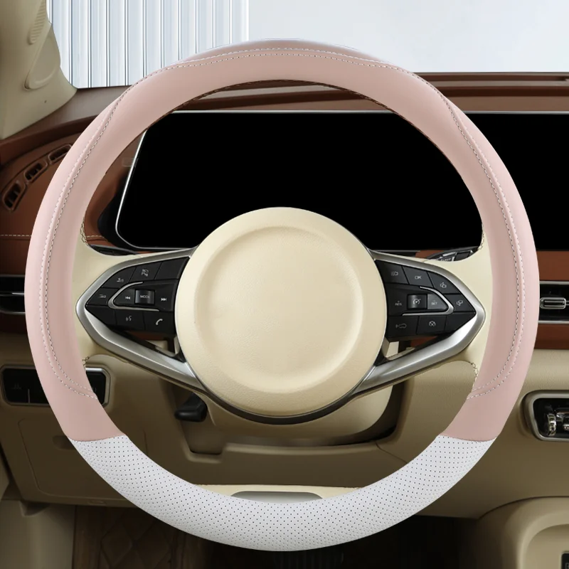 Nuovo coprivolante per auto, semplice coprimanubrio in pelle sottile per quattro stagioni, copertura protettiva antiscivolo, resistente all'usura e assorbente del sudore - Image 5