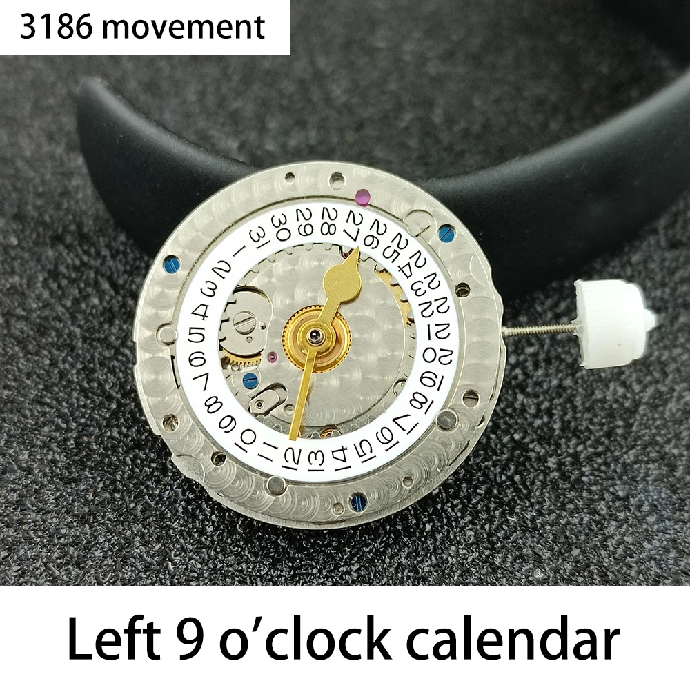 

Китай, 3186 GMT, автоматический механический механизм, 9 часов, левая рука, левая рука, мужские ручные часы с поднятым механизмом