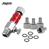 SAGUD Airbrush Quick Disconnect Accessories 1/8 Quick Realse Fitting  Adapter with 4 Extra Quick Connector Hose Air Brush Parts 2