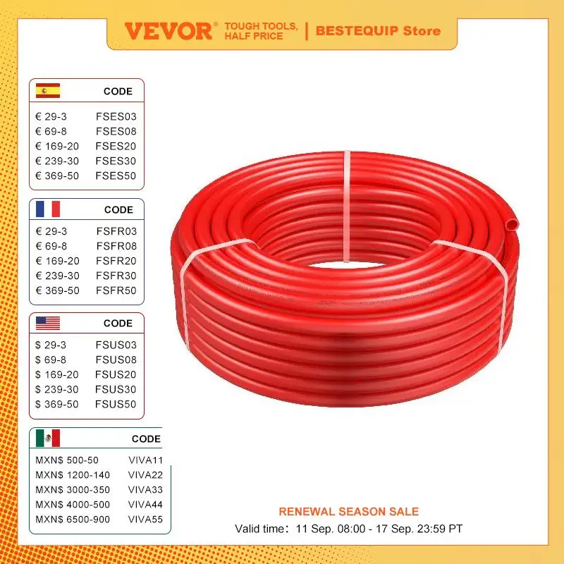 VEVOR PEX Pipe 3 4In 100 Feet Length PEX B Flexible Pipe Tubing for vevor-pex-pipe-3-4in-100-feet-length-pex-b-flexible-pipe-tubing-for