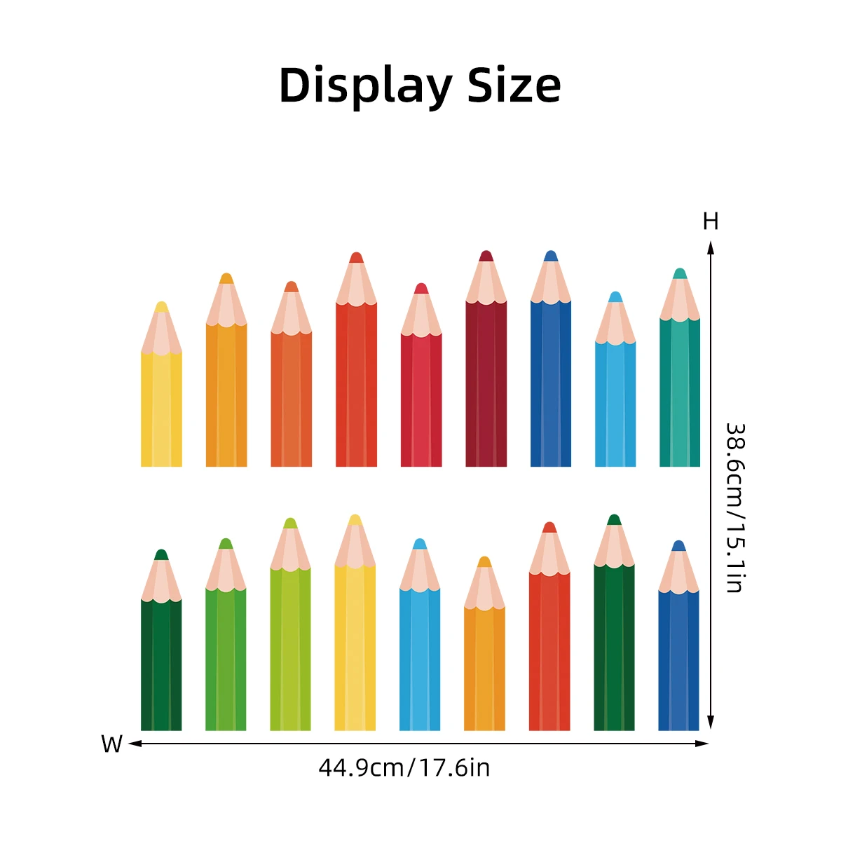 Cartoon Pencil Crayon Paint Brush Windows Stickers 3pcs For Classroom Kids Bedroom Decoration Wall Decals Baby Nursery