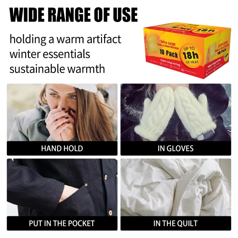 Heated Pads Portable Heating Pad Body Warmer Hand Foot Warmth Stickers Safe Dispelling