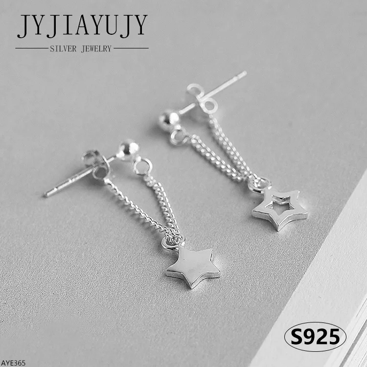 JYJIAYUJY 100 Sterling Silver S925 Drop Stud Earrings Hollow Out Solid jyjiayujy-100-sterling-silver-s925-drop-stud-earrings-hollow-out-solid