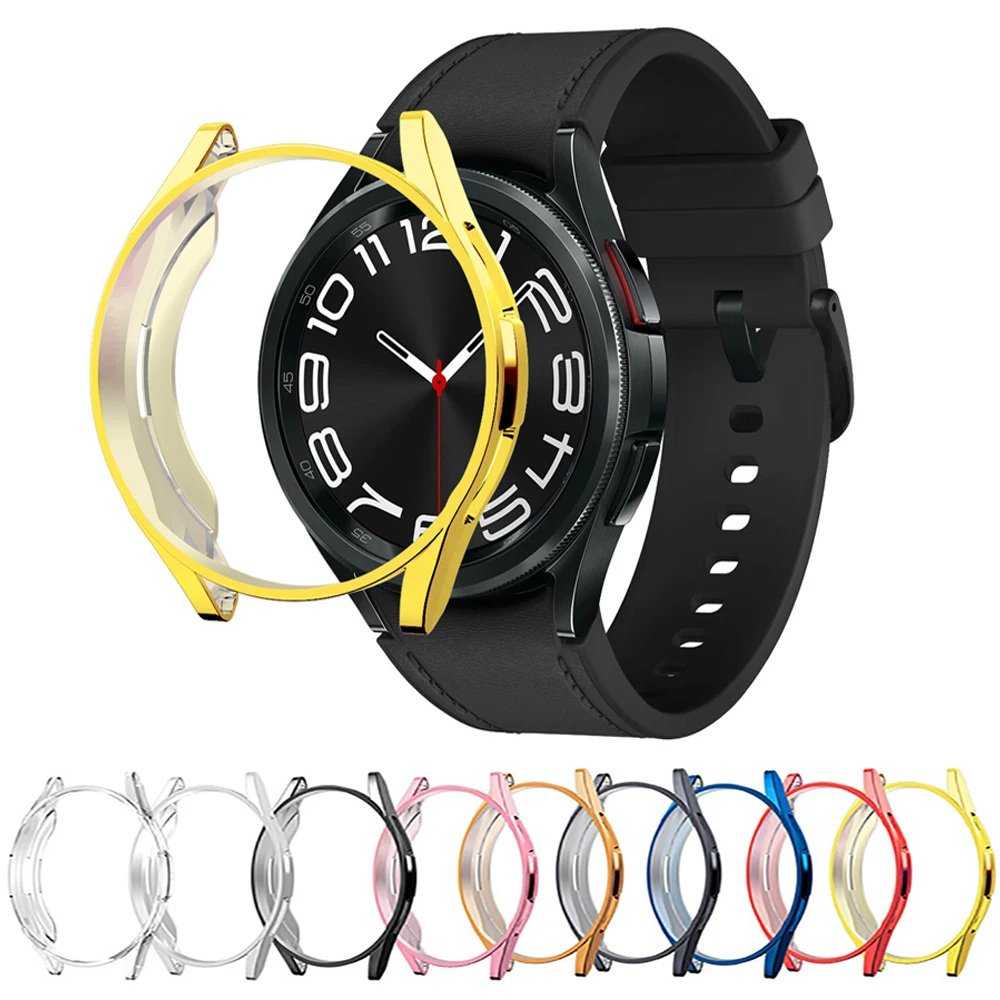 

For Samsung Galaxy Watch 6 44mm 40mm Accessories screen protector TPU Shell Frame Bumper Galaxy Watch Classic 43mm 47mm Cover