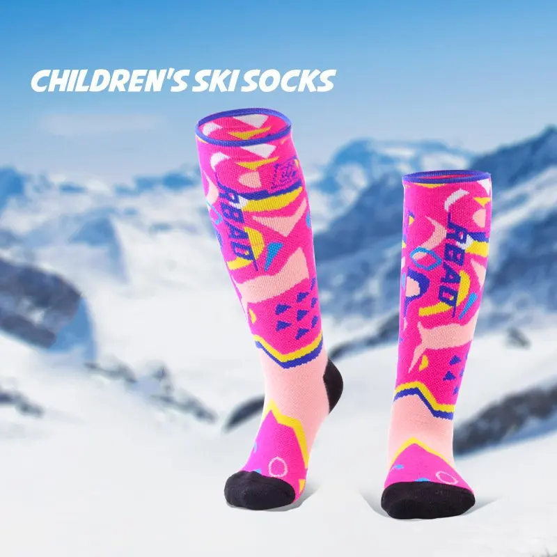 1 Pair Kids Winter Sports Sock Outdoor Thick Warm Sock Snow Skiing Boys Girls Thermal For Roller Skating Snowboarding